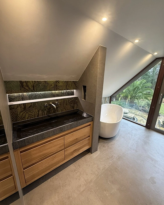 modern green bathroom