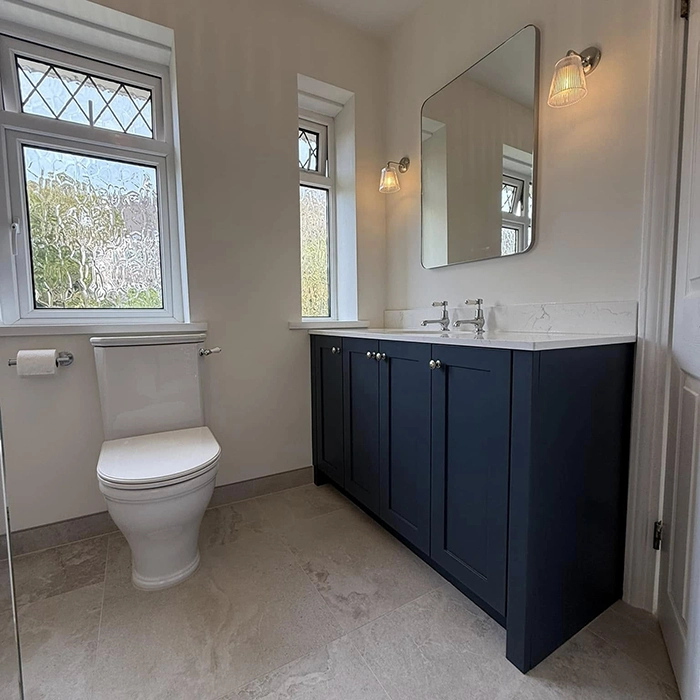 modern grey bathroom renovation in plymouth