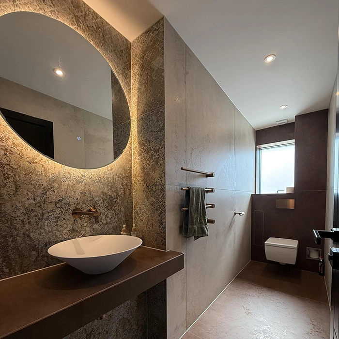 designer backlight bathroom mirror